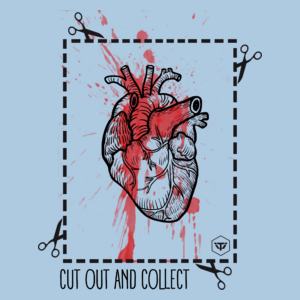 Cut Out And Collect - Męska Koszulka Błękitna
