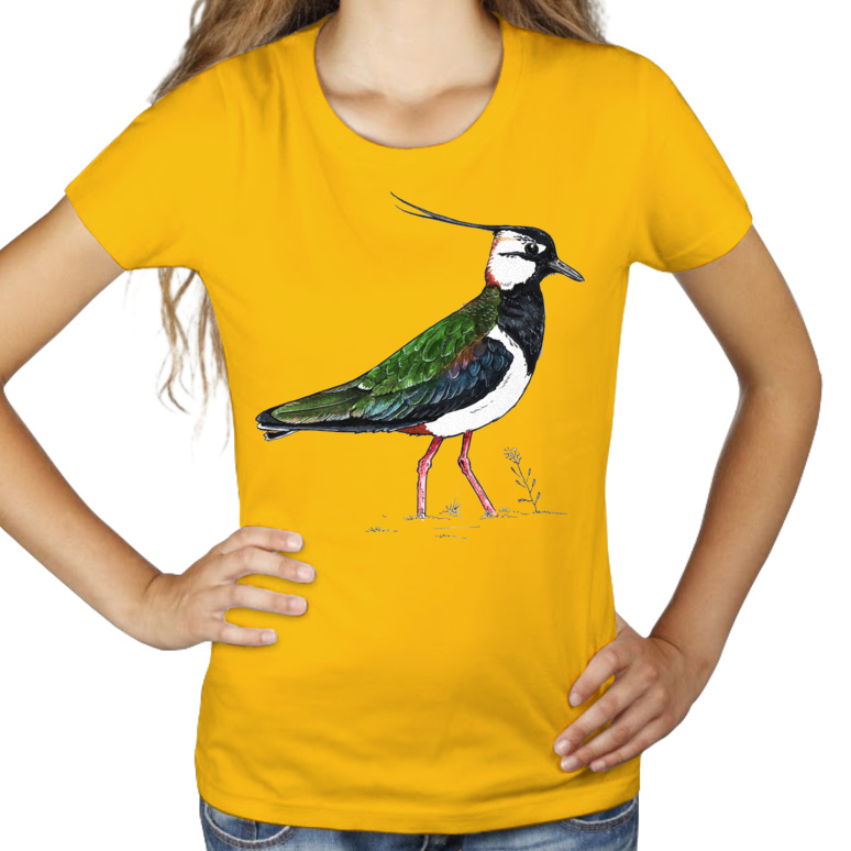 Czajka Ptak - Damska Koszulka Żółta