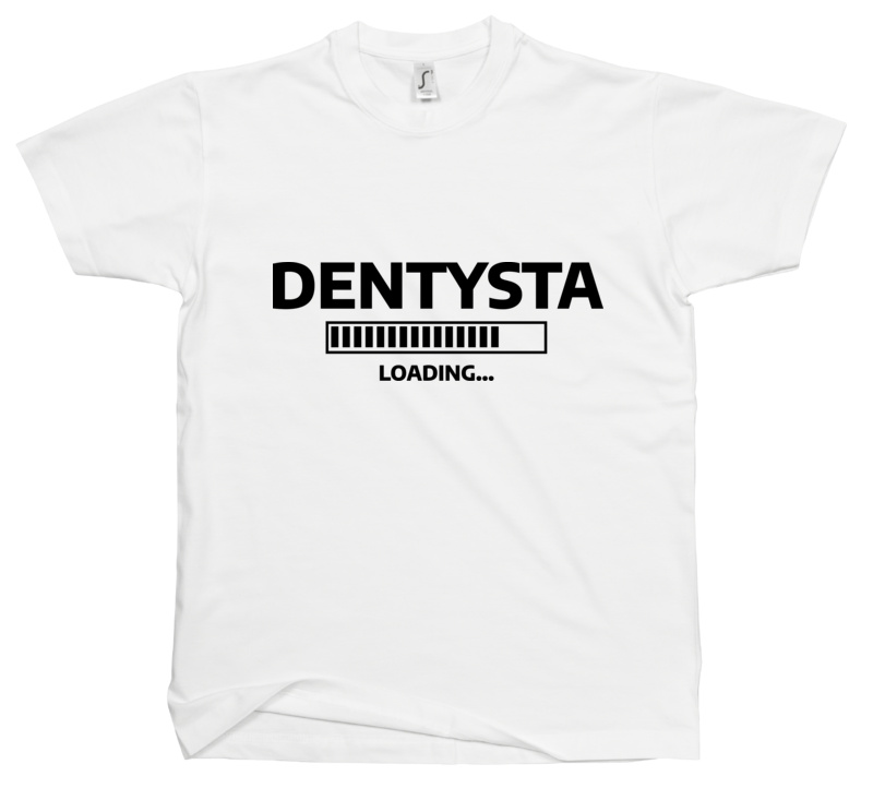 Dentysta Loading - Męska Koszulka Biała