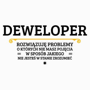 Deweloper - Rozwiązuje Problemy O Których Nie Masz Pojęcia - Poduszka Biała