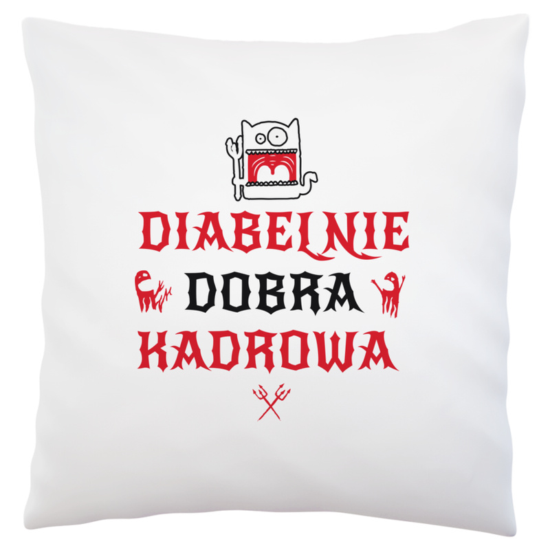 Diabelnie Dobra Kadrowa - Poduszka Biała