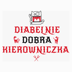 Diabelnie Dobra Kierowniczka - Poduszka Biała