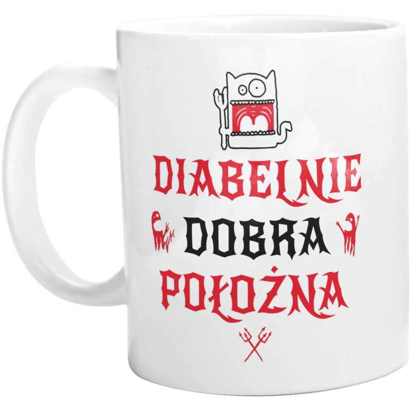 Diabelnie Dobra Położna - Kubek Biały