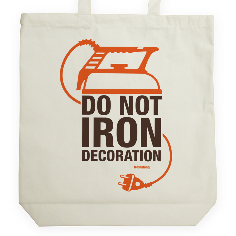 Do not Iron Decoration - Torba Na Zakupy Natural