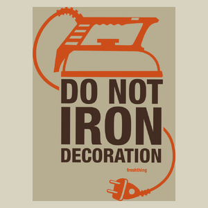 Do not Iron Decoration - Torba Na Zakupy Natural