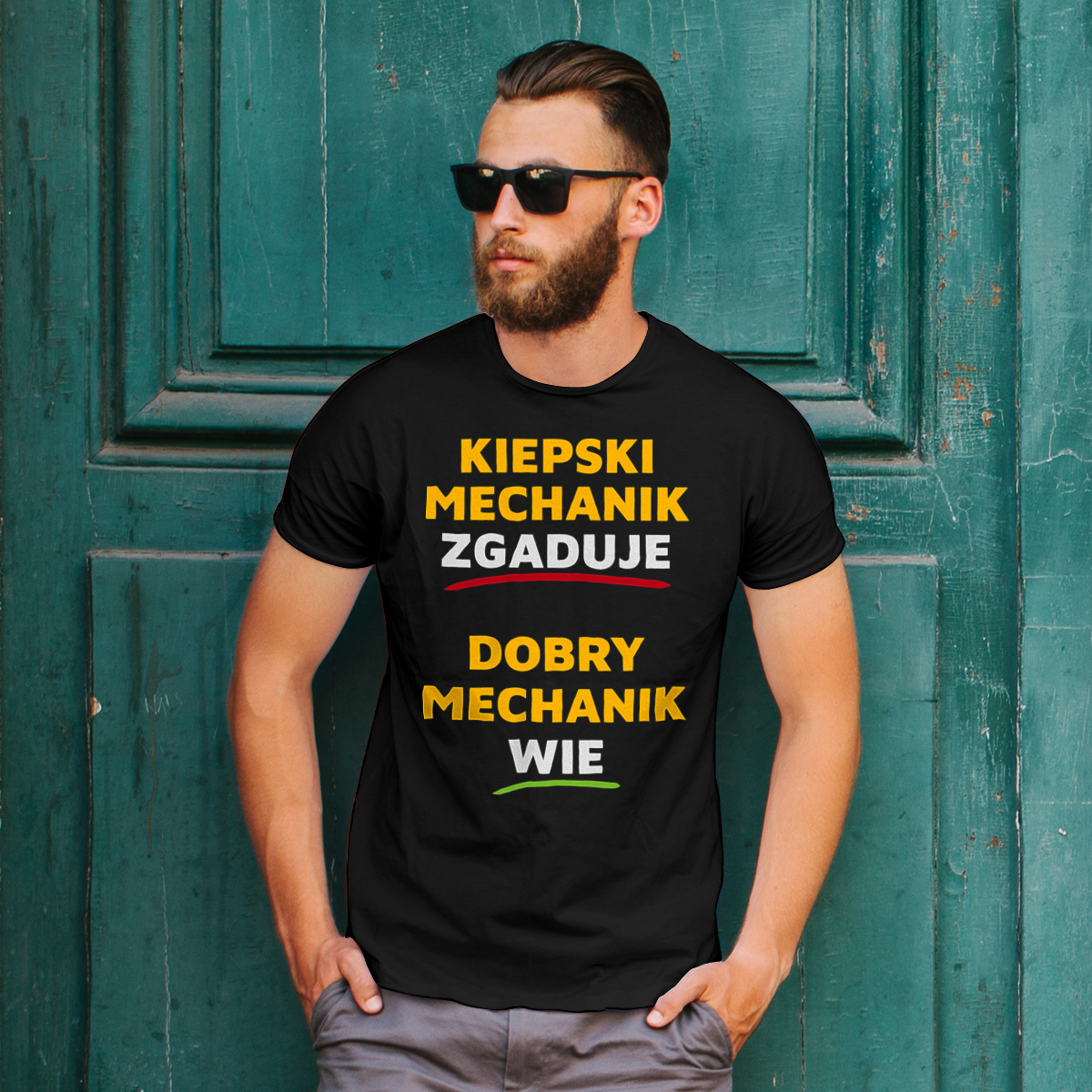 Dobry Mechanik Wie A Nie Zgaduje - Męska Koszulka Czarna