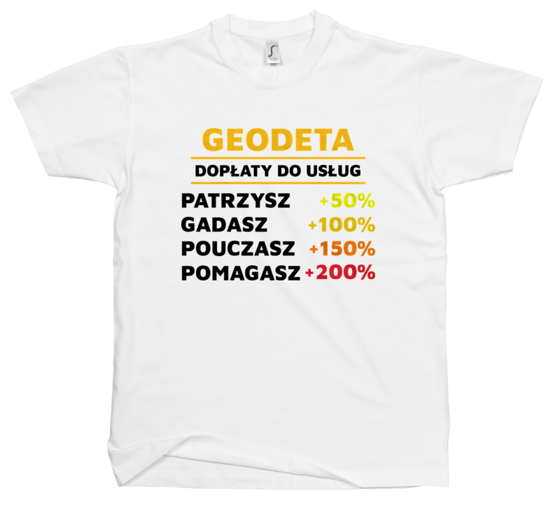Dopłaty Do Usług Geodeta - Męska Koszulka Biała