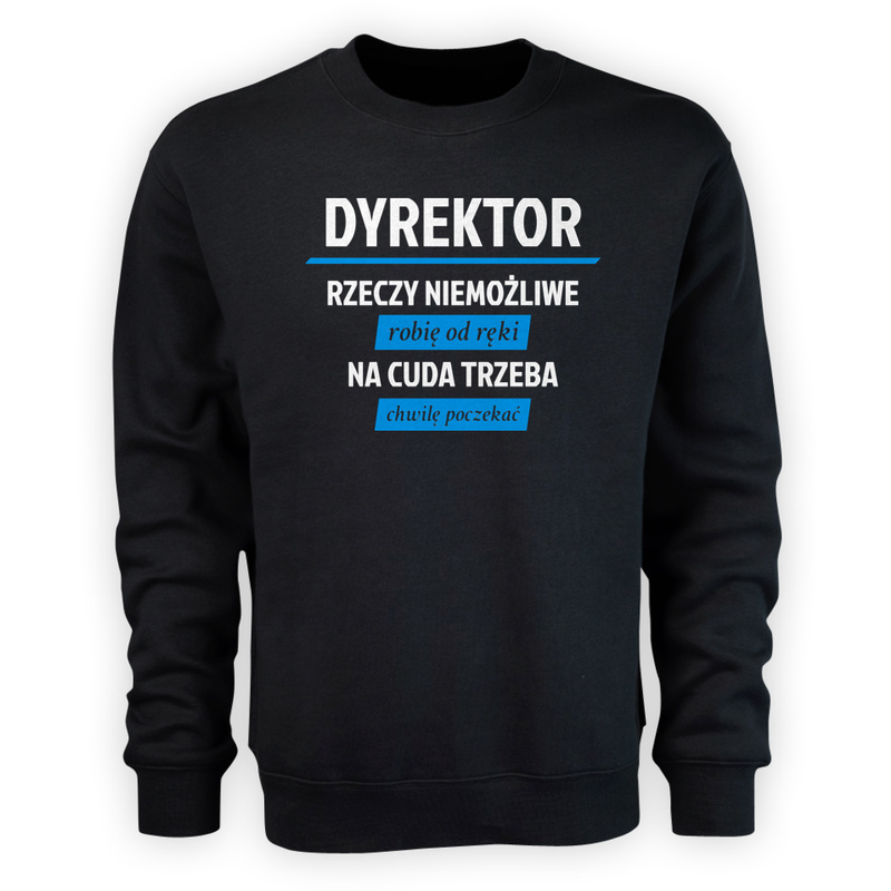 Dyrektor - Rzeczy Niemożliwe Robię Od Ręki - Męska Bluza Czarna