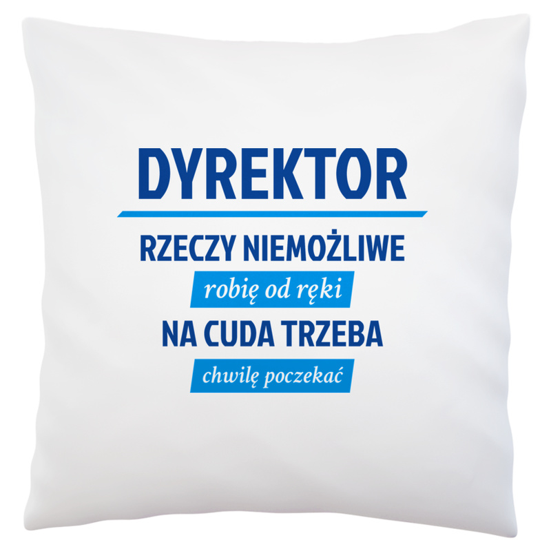 Dyrektor - Rzeczy Niemożliwe Robię Od Ręki - Poduszka Biała