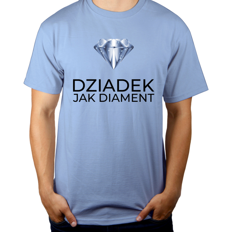 Dziadek Jak Diament - Męska Koszulka Błękitna