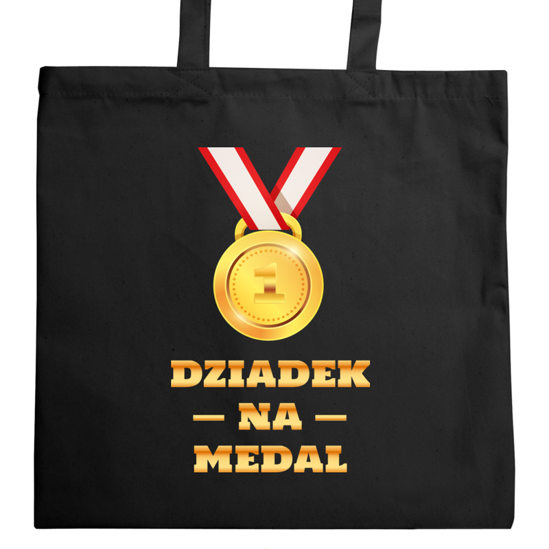 Dziadek Na Medal - Torba Na Zakupy Czarna