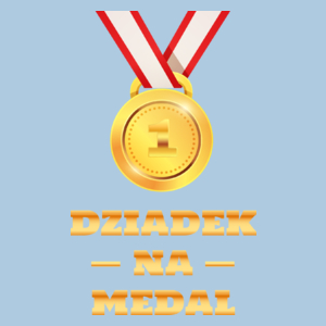 Dziadek Na Medal - Męska Koszulka Błękitna