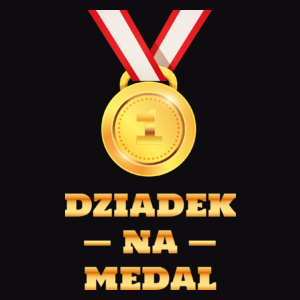 Dziadek Na Medal - Męska Koszulka Czarna
