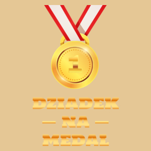 Dziadek Na Medal - Męska Koszulka Piaskowa