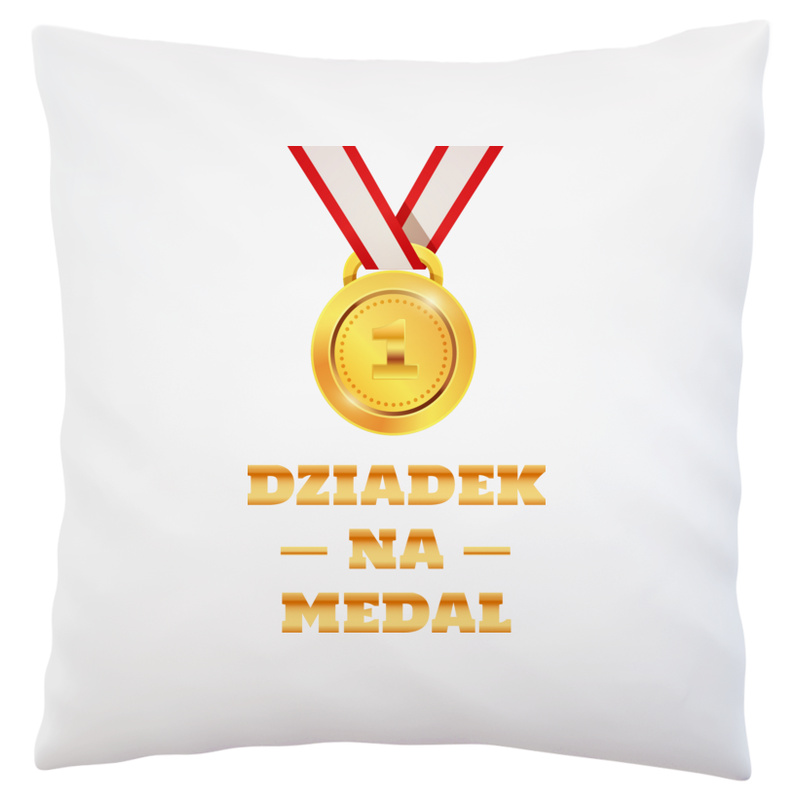 Dziadek Na Medal - Poduszka Biała