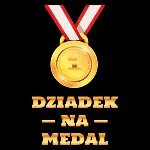 Dziadek Na Medal - Torba Na Zakupy Czarna