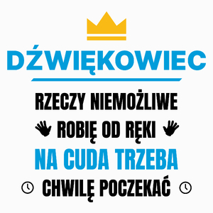 Dźwiękowiec Rzeczy Niemożliwe Robię Od Ręki - Poduszka Biała