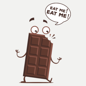 Eat me !  Eat me ! Chocolate - Damska Koszulka Biała