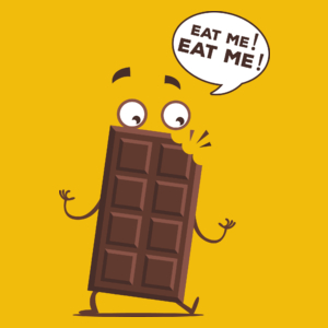 Eat me !  Eat me ! Chocolate - Damska Koszulka Żółta