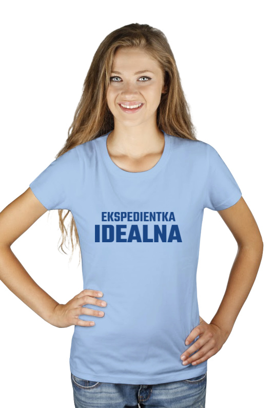 Ekspedientka Idealna - Damska Koszulka Błękitna