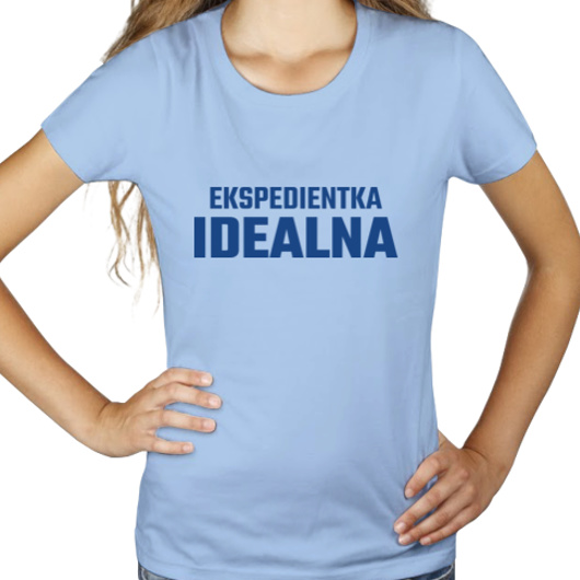 Ekspedientka Idealna - Damska Koszulka Błękitna