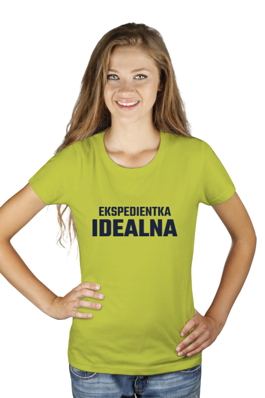 Ekspedientka Idealna - Damska Koszulka Jasno Zielona