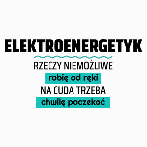 Elektroenergetyk - Rzeczy Niemożliwe Robię Od Ręki - Na Cuda Trzeba Chwilę Poczekać - Poduszka Biała