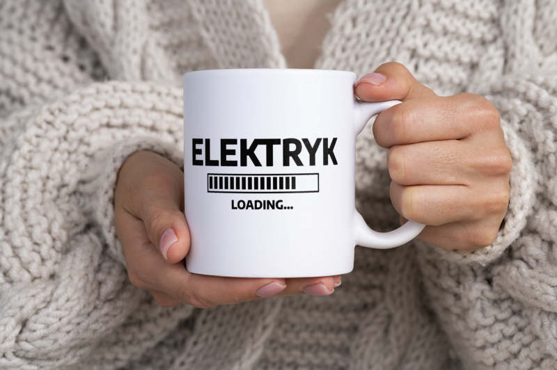 Elektryk Loading - Kubek Biały