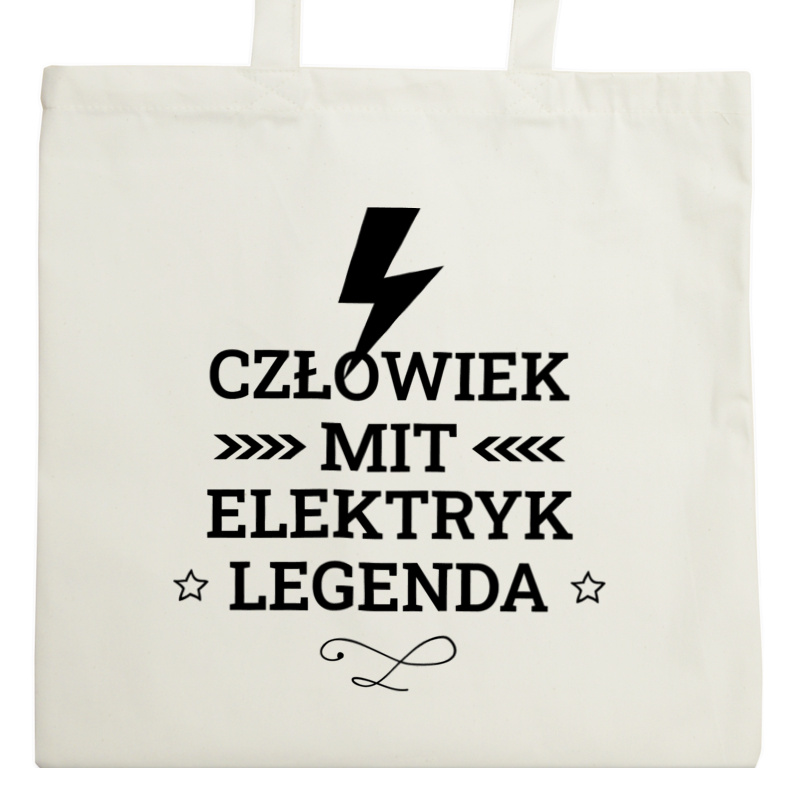 Elektryk Mit Legenda Człowiek - Torba Na Zakupy Natural