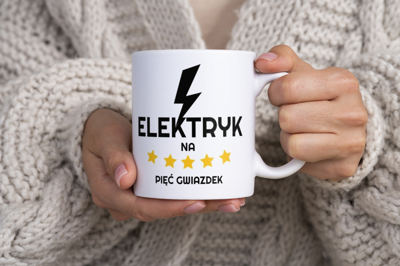 Elektryk Na 5 Gwiazdek - Kubek Biały