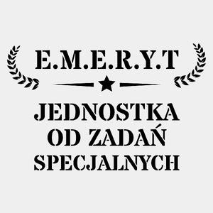 Emeryt Jednostka Od Zadań Specjalnych - Męska Koszulka Biała