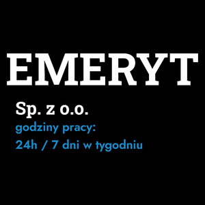 Emeryt Sp. Z O.o. Godziny Pracy - Torba Na Zakupy Czarna