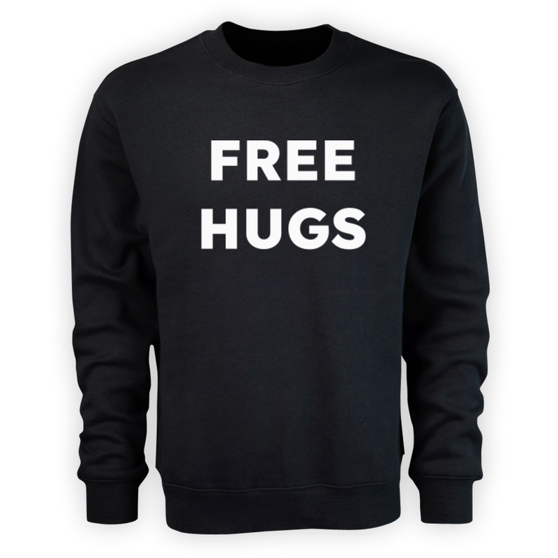 FREE HUGS  - Męska Bluza Czarna