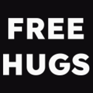 FREE HUGS  - Męska Bluza Czarna