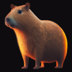 Fajna kapibara urocza - Męska Bluza Czarna