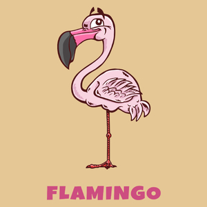 Flaming Flamingo - Męska Koszulka Piaskowa