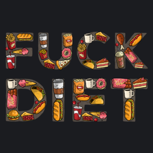 Fuck Diet - Damska Koszulka Czarna