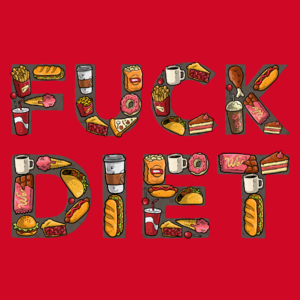 Fuck Diet - Damska Koszulka Czerwona