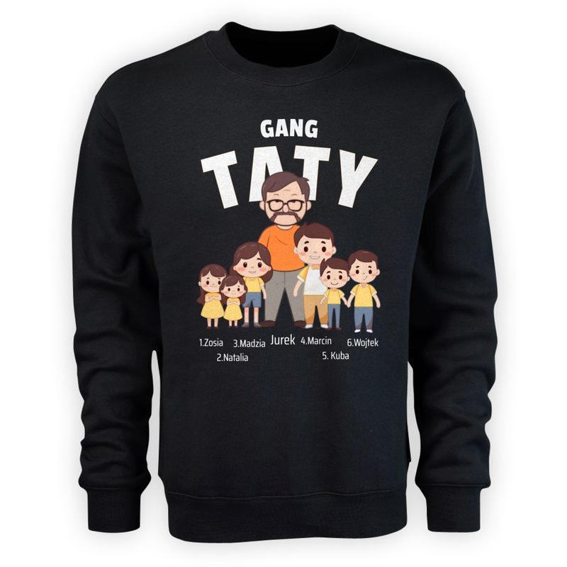 Gang Taty Personalizacja - Męska Bluza Czarna