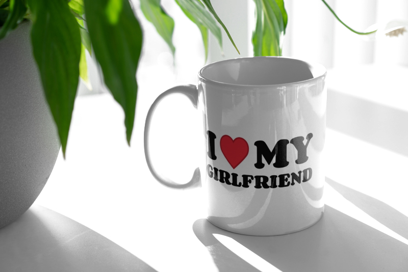 Girlfriend I Love My Girlfriend - Kubek Biały