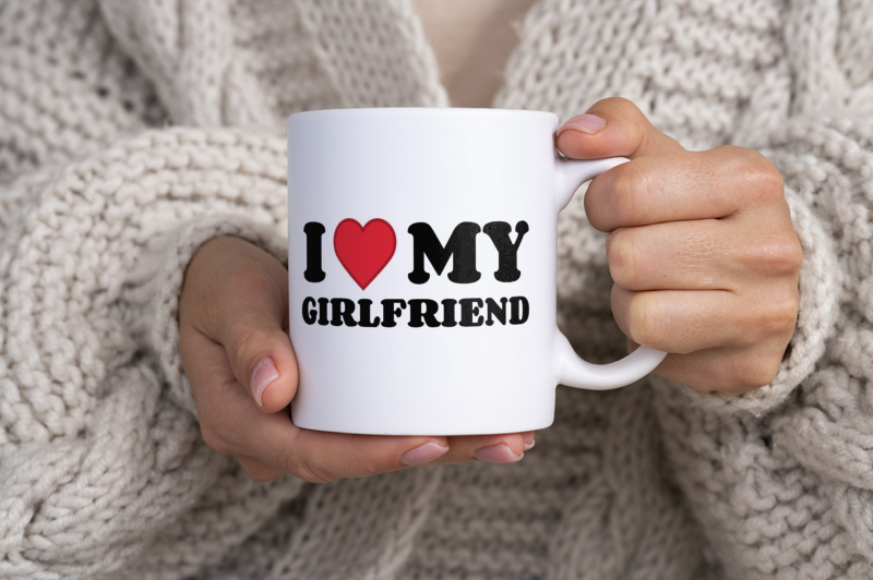 Girlfriend I Love My Girlfriend - Kubek Biały