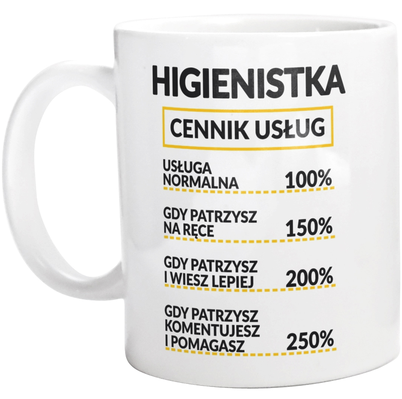 Higienistka - Cennik Usług - Kubek Biały