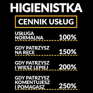 Higienistka - Cennik Usług - Torba Na Zakupy Czarna