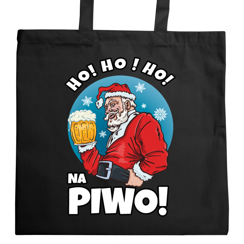 Ho Ho Ho Na Piwo święta mikołaj - Torba Na Zakupy Czarna