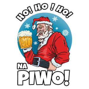 Ho Ho Ho Na Piwo święta mikołaj - Kubek Biały