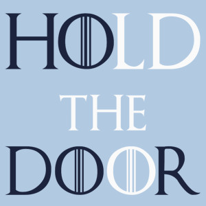 Hodor - Hold The Door - Damska Koszulka Błękitna