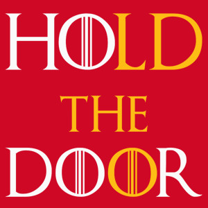 Hodor - Hold The Door - Damska Koszulka Czerwona