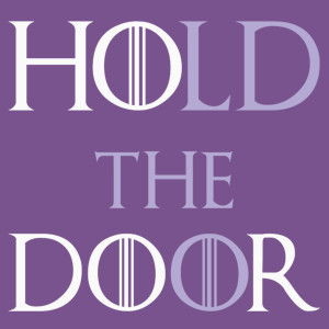 Hodor - Hold The Door - Damska Koszulka Fioletowa