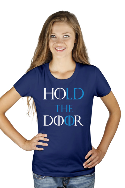 Hodor - Hold The Door - Damska Koszulka Granatowa