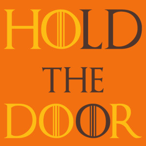 Hodor - Hold The Door - Damska Koszulka Pomarańczowa